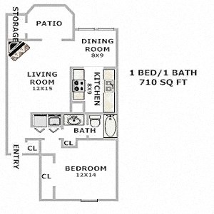 floor plan photo of the heights at spring lake apartments heights il